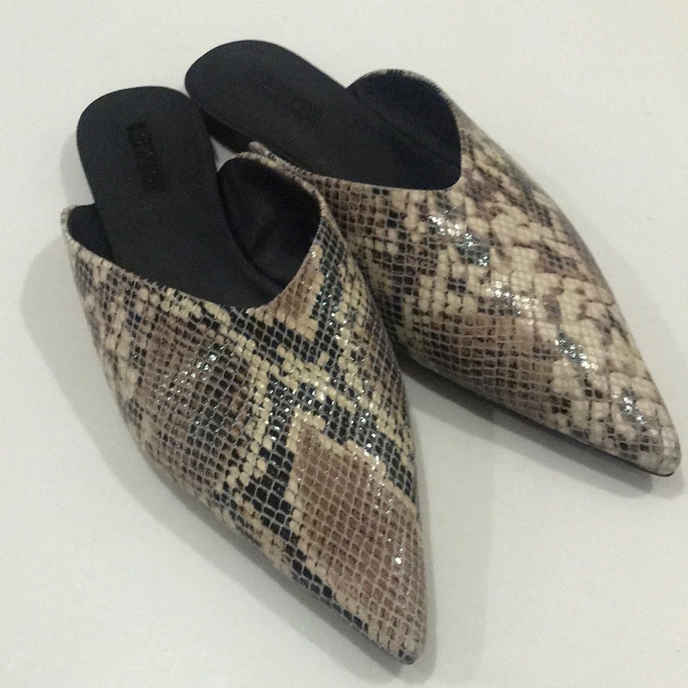 Basically new snakeskin slippers